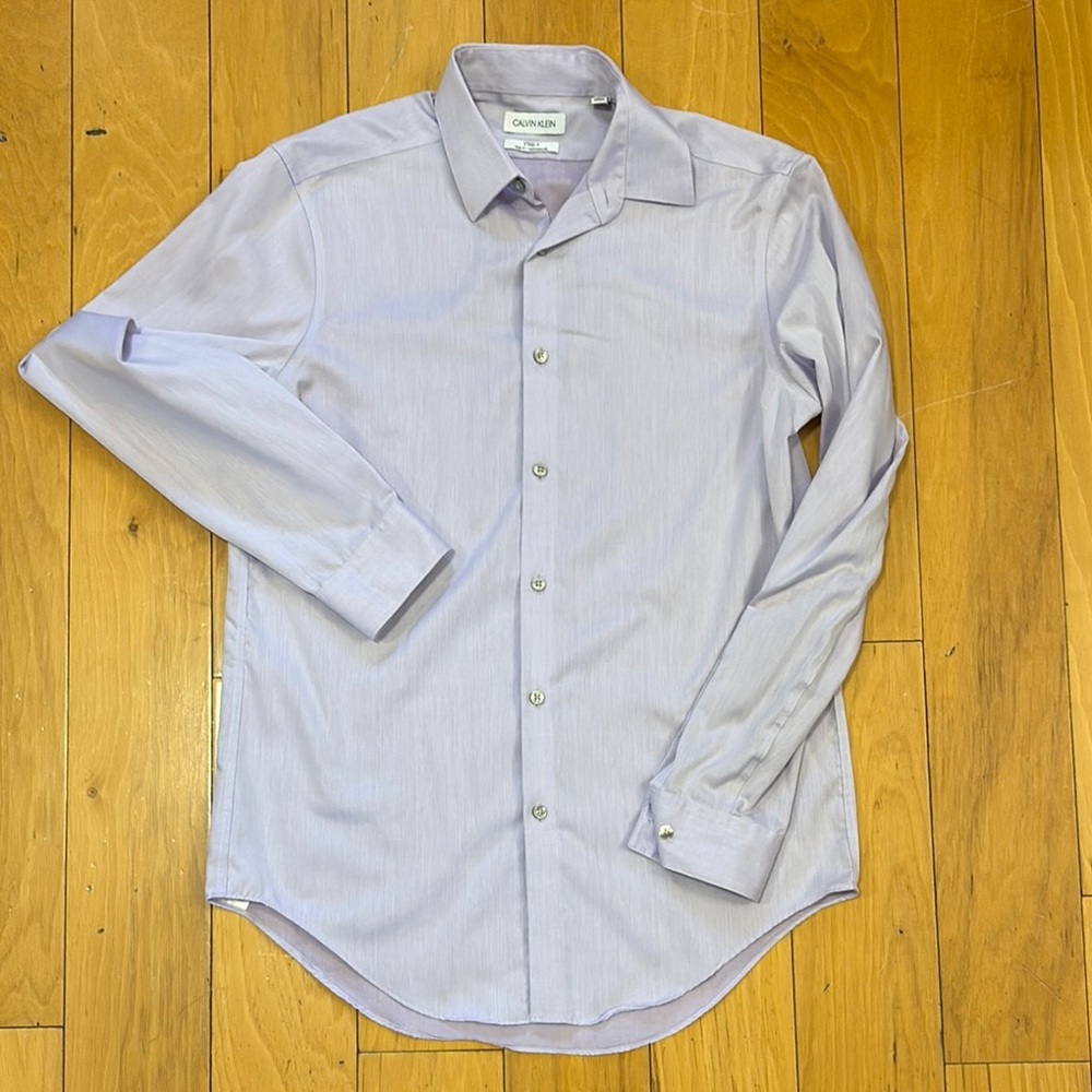 Calvin Klein Purple Dress Shirt Classic Style